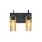 Besa Lighting Duke Vanity, Gold Foil, Black, 2x60W Incandescent 2WG-DUKEGF-BK - alternate 1